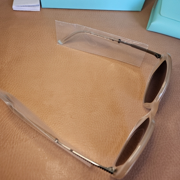 Tiffany & Co. Beige Irregular Sunglasses NWT - Picture 9 of 12